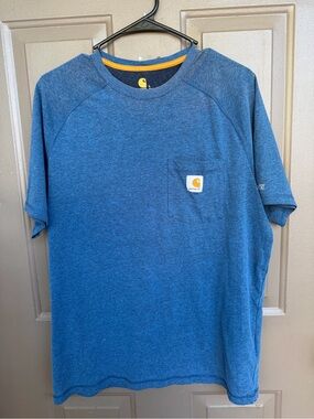 Carhartt Blue Force Short Sleeve Pocket T-shirt Relaxed Fit Size Large